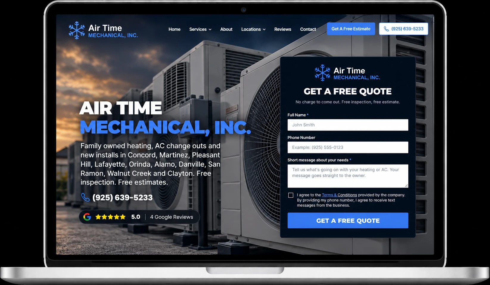Air Time Mechanical, Inc. website