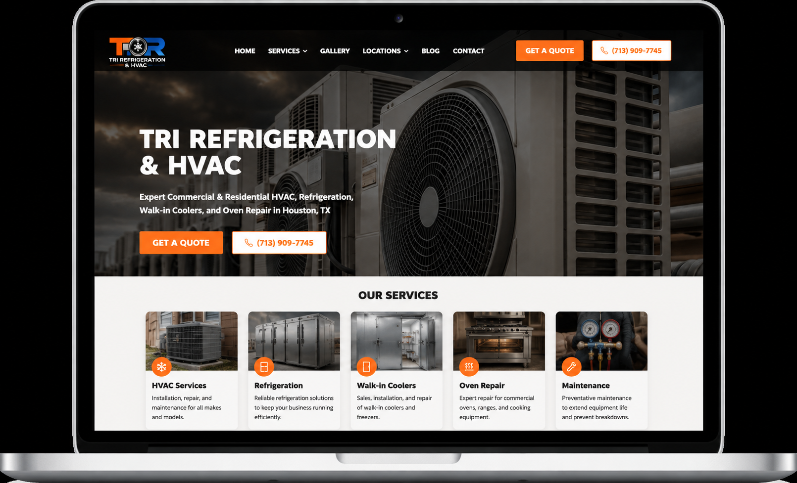 Tri Refrigeration & HVAC website